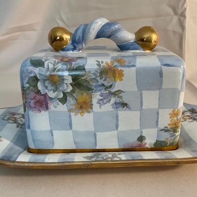 Mackenzie Childs Honeymoon Glory Morning Glory Butter Box 