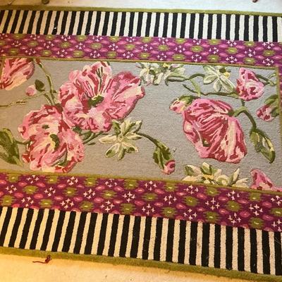 Mackenzie Childs Summerhouse Wool Floral Rug 5' x 8'