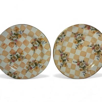 MacKenzie-Childs “Orange Marmalade” Dinner Plates (Set of 2) (11.5 Inch)