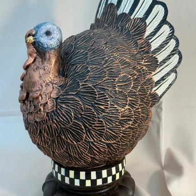 Mackenzie Childs 15” Tall Courtly Check Turkey 