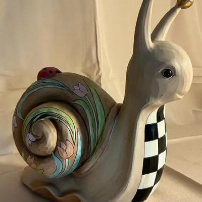 MacKenzie-Childs Poplar Ridge Snail Resin 10.5”