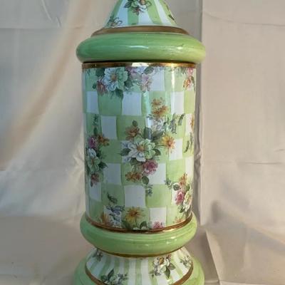 Mackenzie Childs Honeymoon Sweet Pea Column Canister 