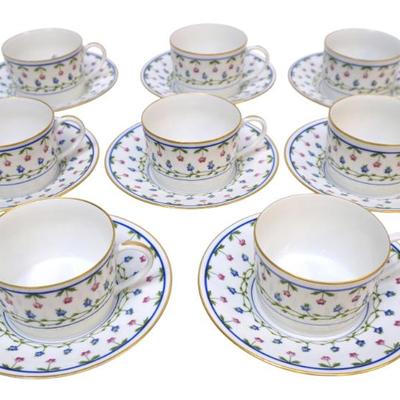 Sale Photo Thumbnail #118: 16 PC RAYNAUD LIMOGES CERALENE LAFAYETTE CUPS & SAUCERS