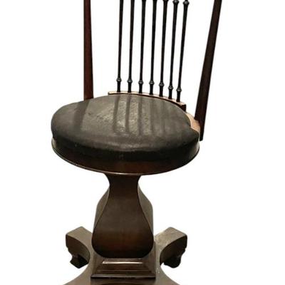 Sale Photo Thumbnail #74: ANTIQUE AMERICAN SWIVEL DESK CHAIR