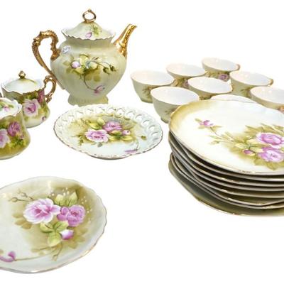 Sale Photo Thumbnail #42: 21 PC VINTAGE LEFTON HAND PAINTED HERITAGE GREEN