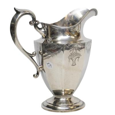 Sale Photo Thumbnail #97: ANTIQUE STERLING SILVER HISTORIC SC PITCHER