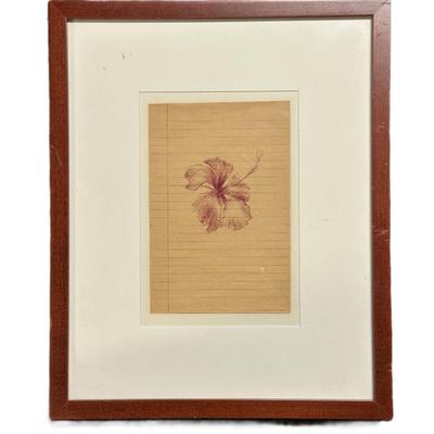 Sale Photo Thumbnail #91: ARMANDO SOBRAL ORIGINAL HIBISCUS DRAWING