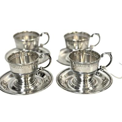 Sale Photo Thumbnail #65: 8 pc STERLING DOMINICK & HAFF DEMITASSE SET