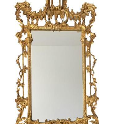 Sale Photo Thumbnail #123: CHINESE CHIPPENDALE STYLE GILTWOOD MIRROR
