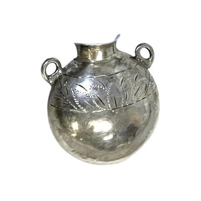 Sale Photo Thumbnail #52: VINTAGE STERLING SILVER FLOWER VASE BROOCH