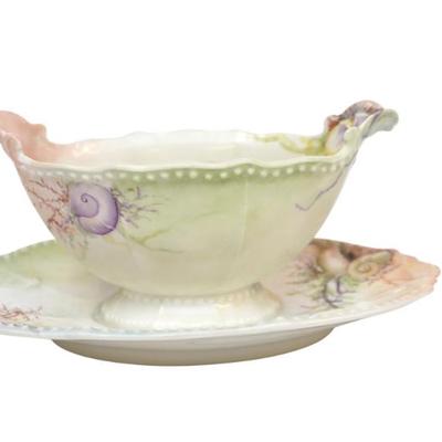 Sale Photo Thumbnail #18: ANTIQUE ELITE LIMOGES SAUCE BOAT