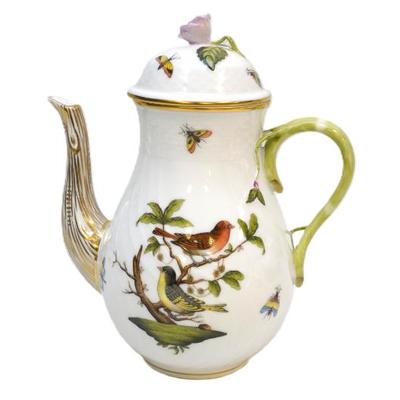 Sale Photo Thumbnail #93: HEREND ROTHSCHILD BIRD COFFEE POT