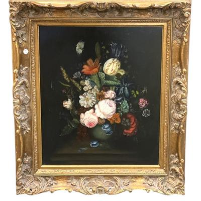 Sale Photo Thumbnail #34: DUTCH STYLE OIL ON CANVAS STILL LIFE