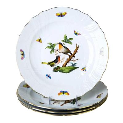 Sale Photo Thumbnail #98: 3 HEREND ROTHSCHILD BIRD DINNER PLATES