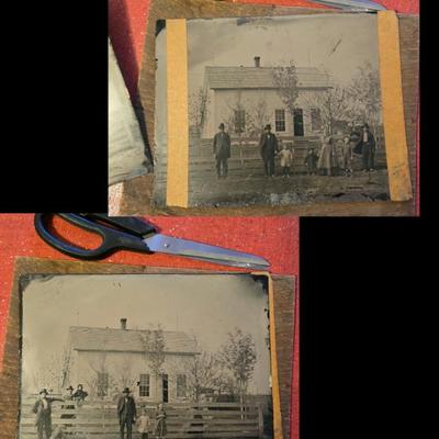Full plate 8.5 x 6.5 tin type photos