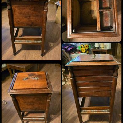 Sale Photo Thumbnail #5: Vintage side table with storage