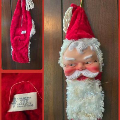 Vintage Columbia Toy plush Santa