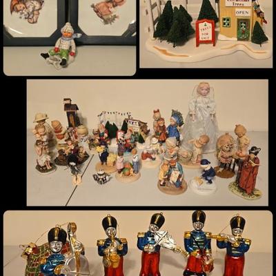 Dept. 56, Hummel, other collectibles and LOTS of Christmas ornaments!