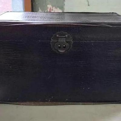 Faux Alligator Skin Storage Chest