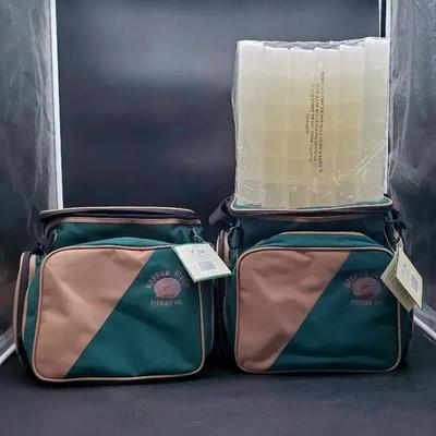 (2) Narrow River Fishing Co. Vertical Stack Tackle Carry All Bags