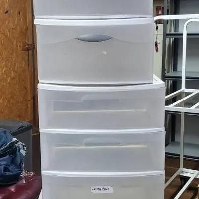(9) Plastic Drawer Containers