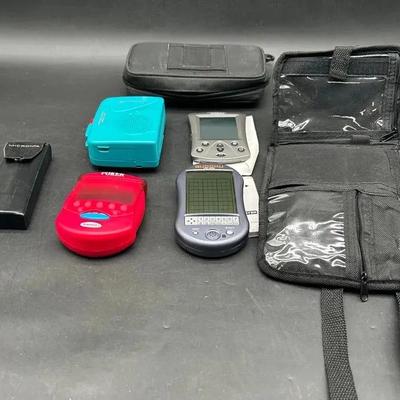 Assorted Handheld Games, Microscope and Cases