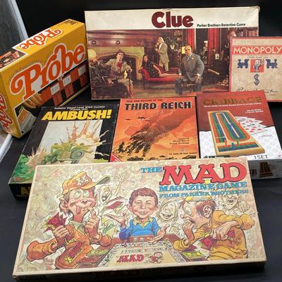 Vintage Parker Brothers Monopoly Board & Other Games 