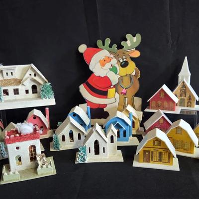 Vintage Holiday Village Light Covers