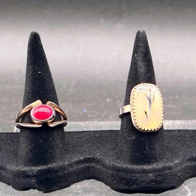 (4) Sterling Silver Rings 