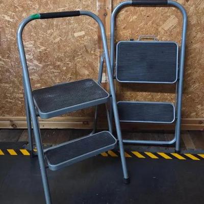 (2) Easy Reach by Gorilla Folding Step Ladders