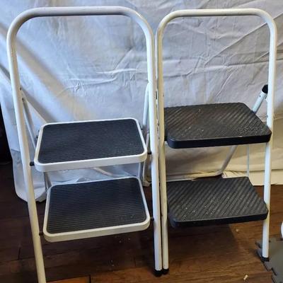 (2) Two Step Folding Household Stools