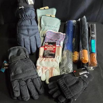 (5) Travel Umbrellas and (8) Pairs of Gloves