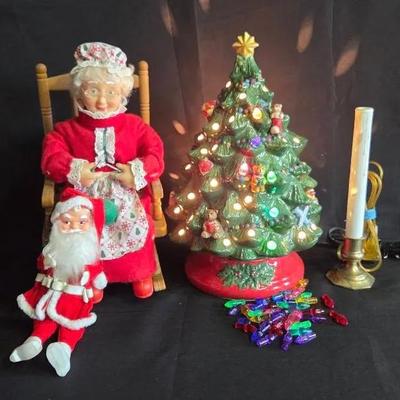 Christopher Radko Lighted Tree and other Decor