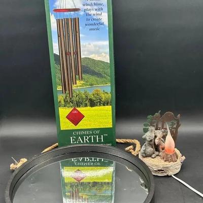 Wind Chime, Mirror and Howling Wolf Light