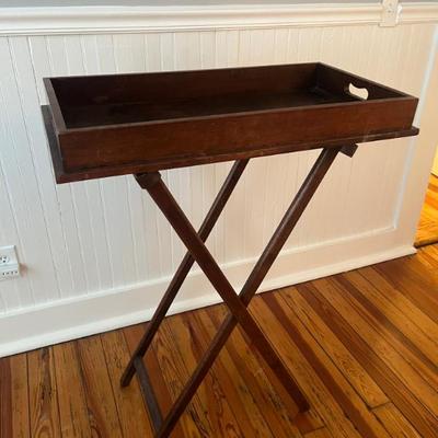 Sale Photo Thumbnail #17: $100 Antique butler's tray; overall approx. 39" x 29" x 15"