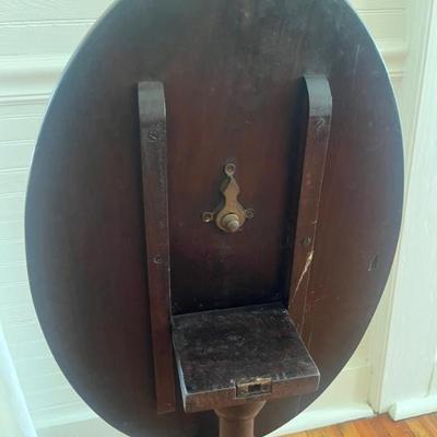 Sale Photo Thumbnail #5: $75 Antique tilt-top tea table; approx. 25" x 26" x 16"