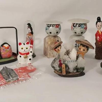 ST232 - Japanese Folk Art Wood and Stone