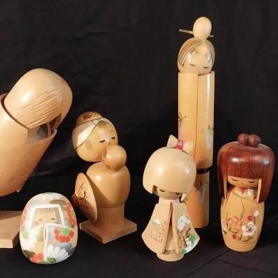 ST209 - Vintage Japanese Kokeshi Dolls - Lot 2