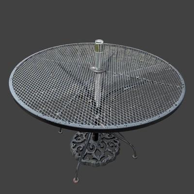 ST102 - Patio Set - Table, 4 Chairs, Umbrella and Flower Pots