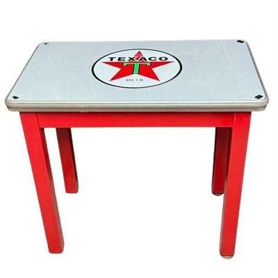 Lot 100-373   
Vintage Enamel Table Top With Texaco Star Logo