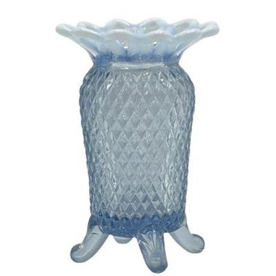 Lot 170  
Imperial Glass, Vintage Katy Blue Lace Edged Vase, Opalescent Legs
