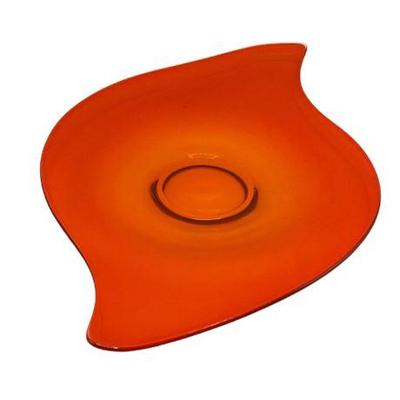 Lot 491  
Viking Glass, Atomic Persimmon Serving Bowl/Platter, Vintage