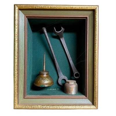 Lot 400-368   
Framed Display Of Vintage Tools