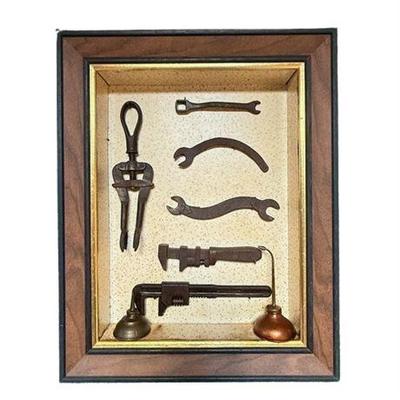 Lot 400-366   
Shadow Box Display Of Vintage Tools