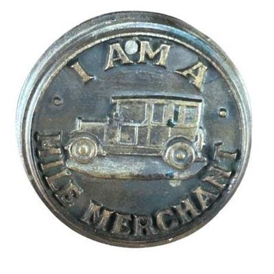 Lot 137   
"I Am A Mile Merchant" Decorative Metal Wall Hanging