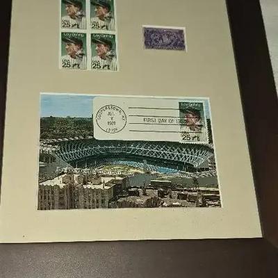 Lou Gehrig Stamp Collection Collectable