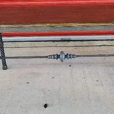 Wrought Iron And Wooden Table 