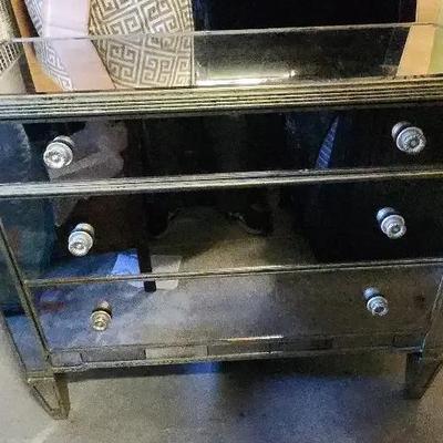 Z Gallerie Borghese Mirrored 3 Drawer Chest