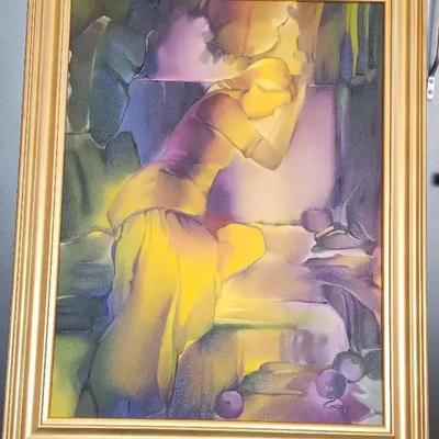 Oil On Canvas Painting Signed 