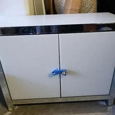 2 Glass Door Accent Cabinet 
